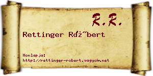 Rettinger Róbert névjegykártya